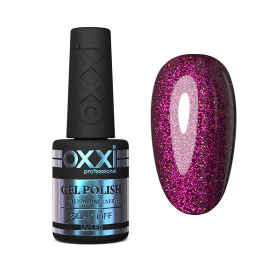 Gel polish OXXI 10 ml 025 (red-raspberry with microblast)