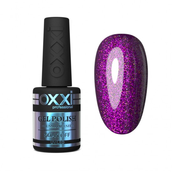 Gel polish OXXI 10 ml 090 gel (dark pink with very small sequins)