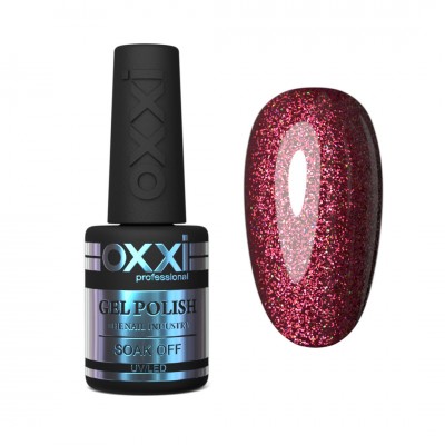 Gel polish OXXI 10 ml 204 (light red with fine, rich holographic sequins) Gel polish OXXI 10 ml 204 (light red with fine, rich holographic sequins)