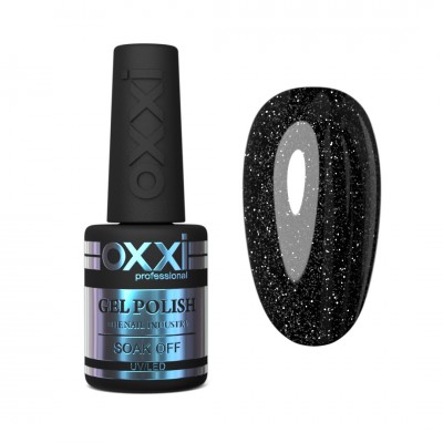 Gel polish OXXI 10 ml 205 (black with silver sequins) Gel polish OXXI 10 ml 205 (black with silver sequins)