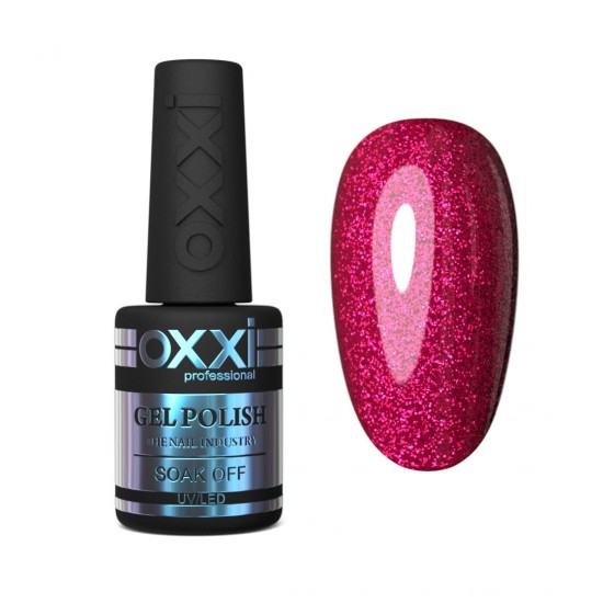 Gel polish OXXI 10 ml 235 (saturated red, microblesque)