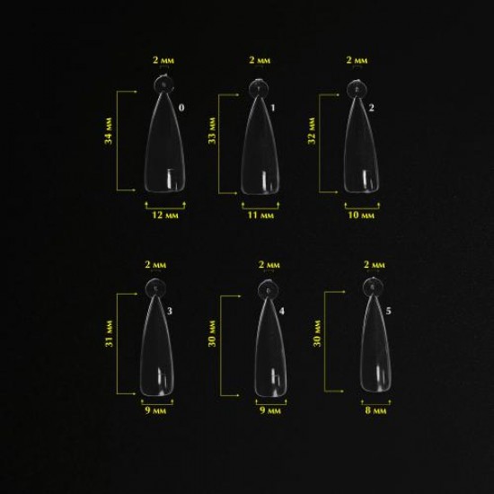 Komilfo Acry Gel Top Nail Forms Almond 120 pcs