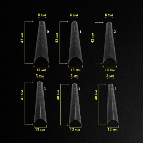 Komilfo Acry Gel Top Nail Forms Gothic 120 pcs