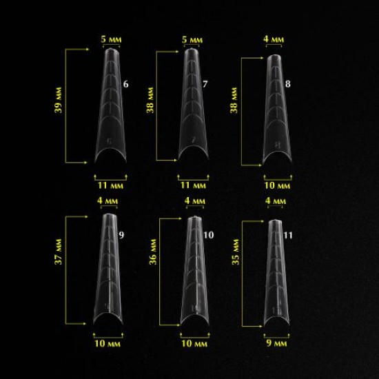 Komilfo Acry Gel Top Nail Forms Gothic 120 pcs