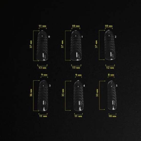 Komilfo Acry Gel Top Nail Forms Multishape 120 pcs