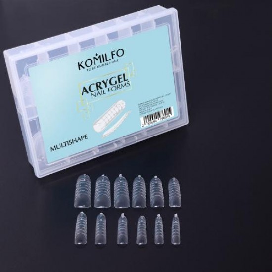 Komilfo Acry Gel Top Nail Forms Multishape 120 pcs