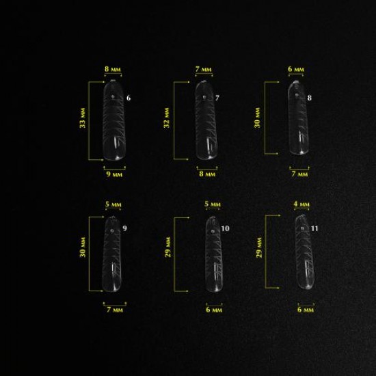 Komilfo Acry Gel Top Nail Forms Multishape 120 pcs