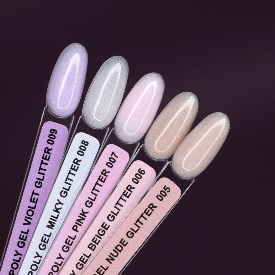 Komilfo PolyGel 006 Beige Glitter 15 ml