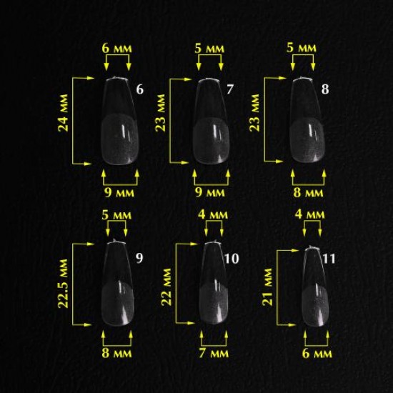 Komilfo SoFast Nail Forms Ballerina Medium 240 pcs