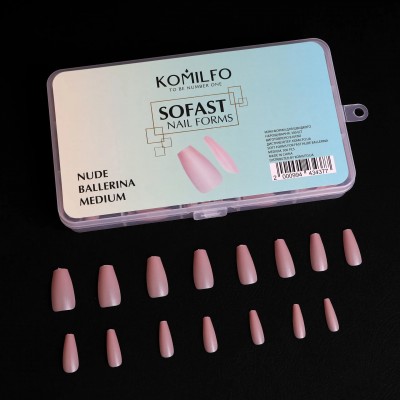 Komilfo SoFast Nail Forms Nude Ballerina Medium 300 pcs