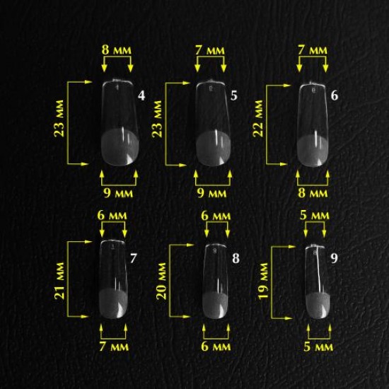 Komilfo SoFast Nail Forms Square 240 pcs
