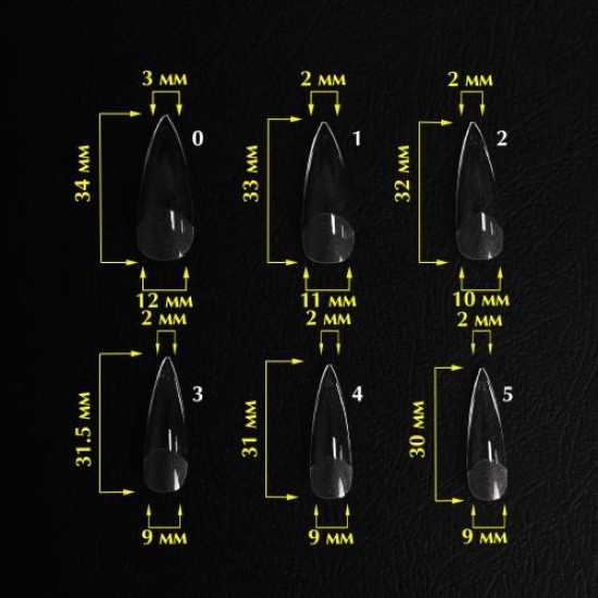 Komilfo SoFast Nail Forms Stiletto 240 pcs